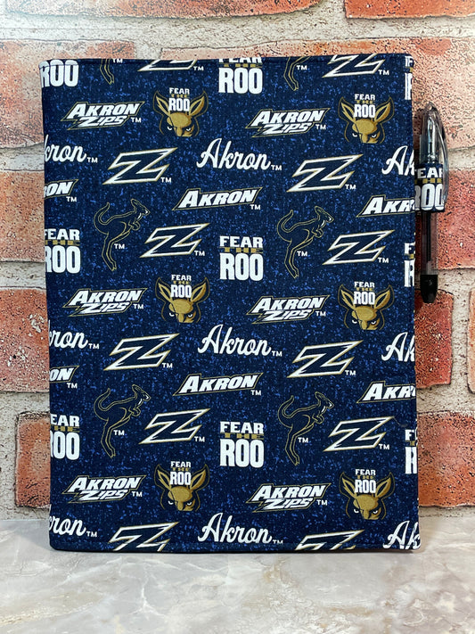Akron University Fear The Roo Fabric Covered Journal