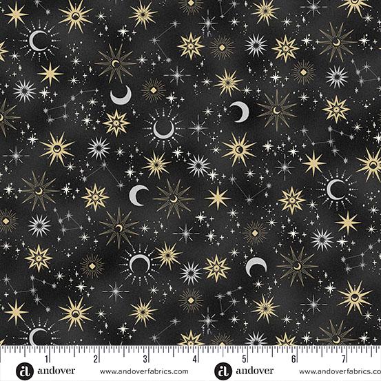 Galaxy Black Charmed by Makower UK