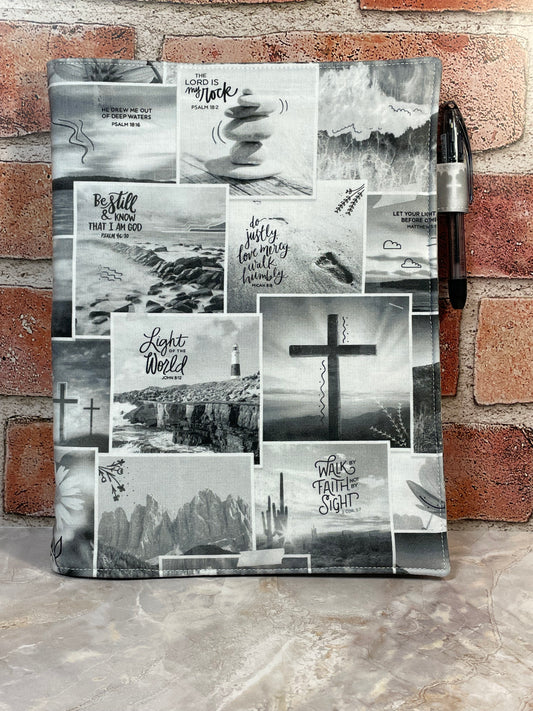 Inspirational Religious Bible Study Fabric Covered Journal